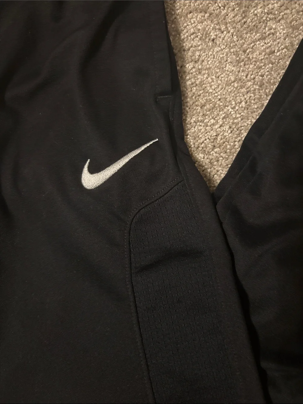 Nike Boys Black Joggers with White Swoosh